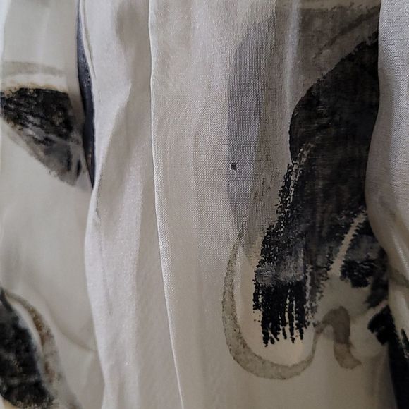 VINTAGE Clifton Wilhite Dallas Cream Floral Tea Length Dress Gown - sz. S - Picture 11 of 16